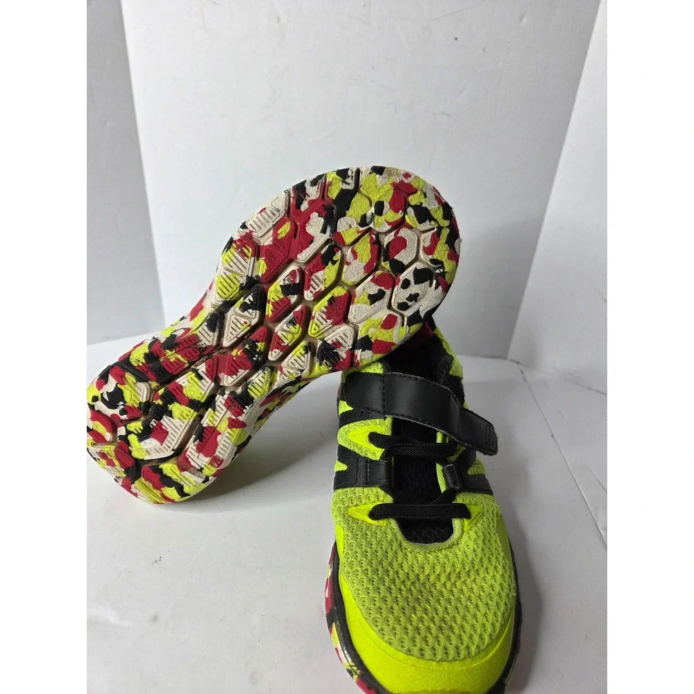 Fila Kids Neon Yellow Black Red‎ Athletic Sneakers 3RM01704-704 Size 2